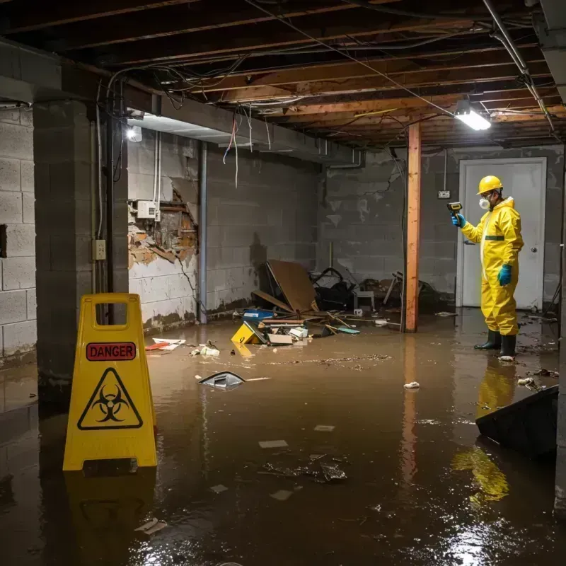 Flooded Basement Electrical Hazard in Kingsley, MI Property